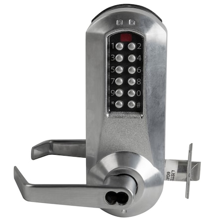 E-Plex 5000 Cylindrical Lock With Privacy, Winston Lever, 100 Access Codes, 3,000 Audit Events, Mede